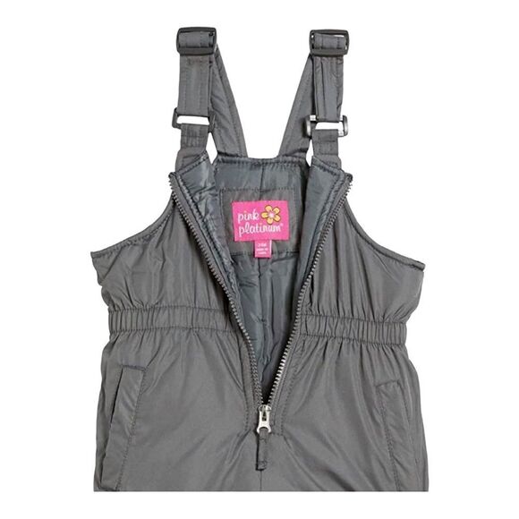 Pink Platinum Girls' Insulated Two-Piece Overall Set Snowsuit Yellow Size 12M - Picture 7 of 11